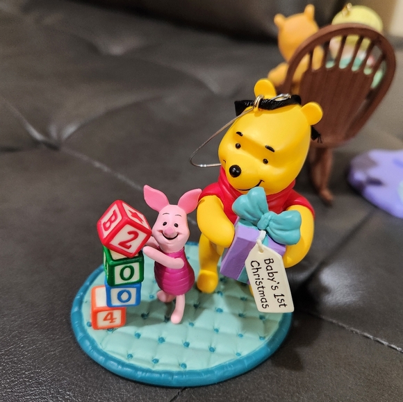 3 Vintage Winnie-the-Pooh Christmas Ornaments - Picture 3 of 8